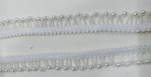 Crystal Lace 8–9 Meters for Suits, Sarees & Lehenga Decoration White 2 Free Size 1