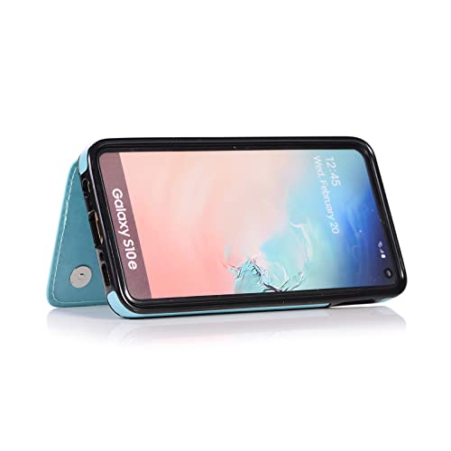 Phone Case for Samsung Galaxy S10e with Tempered Glass Screen Protector and Card Holder Wallet Cover Stand Flip Leather Cell Accessories Glaxay S 10e Gaxaly 10se Galaxies Se10 Cases Women Girl Green - Thumbnail 6