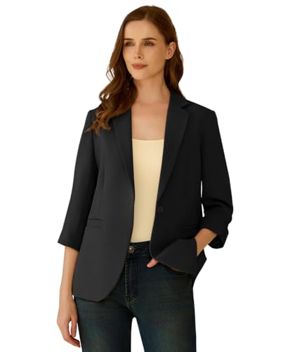 Women's 3/4 Sleeve Blazers, Lightweight Elegant Jackets for Women, Women Blazer Business Casual Outfits for Work