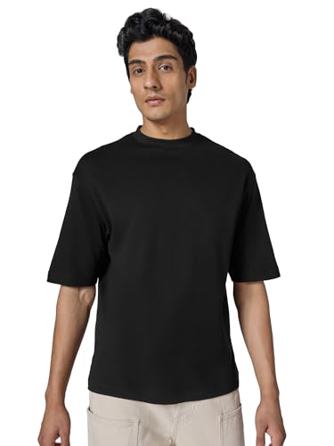 Image of XYXX Drift Oversized Tshirt for Men | 100% Combed Cotton | Solid Roundneck Drop Shoulders Half-Sleeve T Shirt