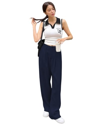 Image of KOTTY Womens Solid Stylish Maritime Blue Pant
