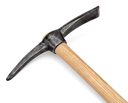 Pick Mattock - Zappa con manico in legno, 40 cm, 4 pezzi