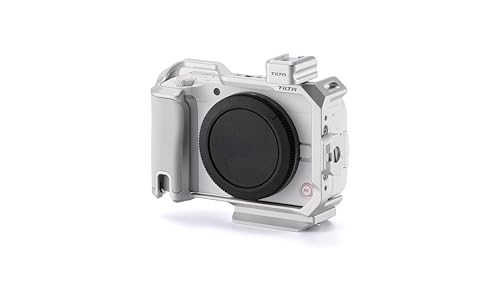 Tilta Camera Cage Compatible with Canon R50 V, Silver | ARCA Baseplate, Cold Shoe, NATO Rail, 1/4”-20 Mounts | Built-in Handgrip, Modular Mounting Design | Lightweight Protective Cage