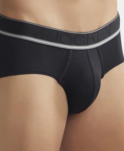 Jockey HG15 Men's Tencel Micro Modal Elastane Stretch Solid Brief with Stay Fresh Properties