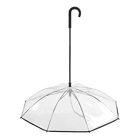03 Paraguas para Mascotas, Paraguas para Perros, pequeño a Prueba de Lluvia de plástico Cover