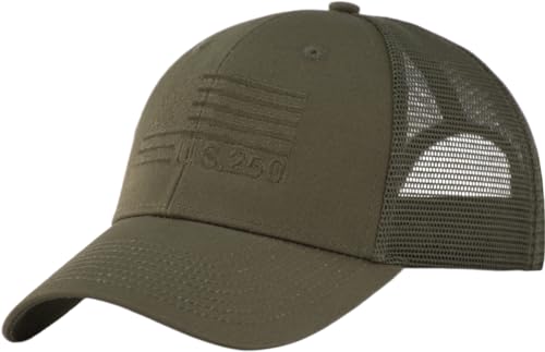Image of TSSGBL USA Flag Trucker Hat - OSFM & XXL Big Head Fit, Adjustable Mesh Snapback American Patriotic Baseball Cap