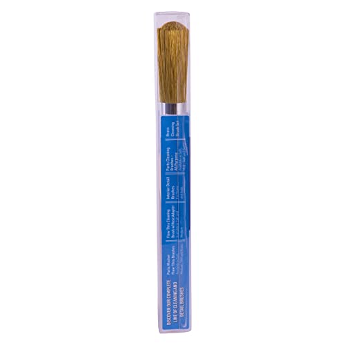 Image of Ohio Brush Works, Parts Cleaning Brush, Handmade in The USA, Home and Auto Use, Solid Ergonomic Wood Handle (Brass Bristle)
