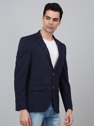 Image of Cantabil Self Design Full Sleeves Notch Lapel Casual Blazer for Men | Casual Blazer for Men | Men Blazer for Casual (P MBZC00069)