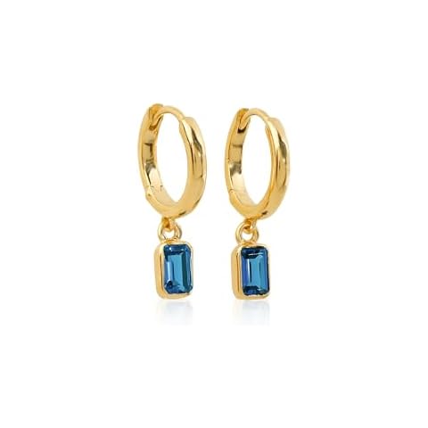 YoTreasure London Blue Topaz Hoop Earrings Cover