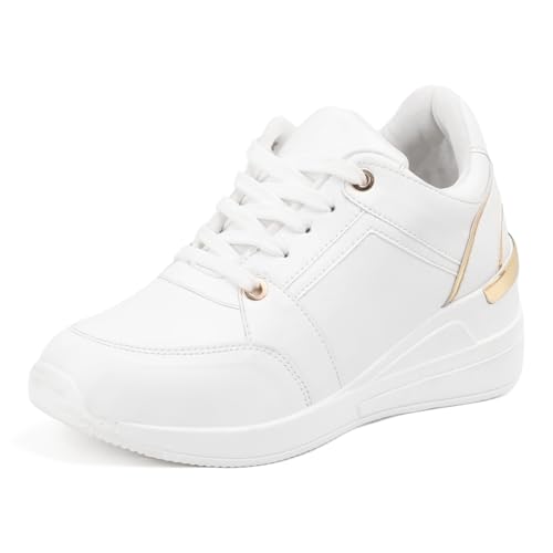 Image of Vendoz Women Casual High Heel Sneakers I Cushioned Insole I All Day Comfortable I Lightweight and Stylish Shoes for Girls CNV7062