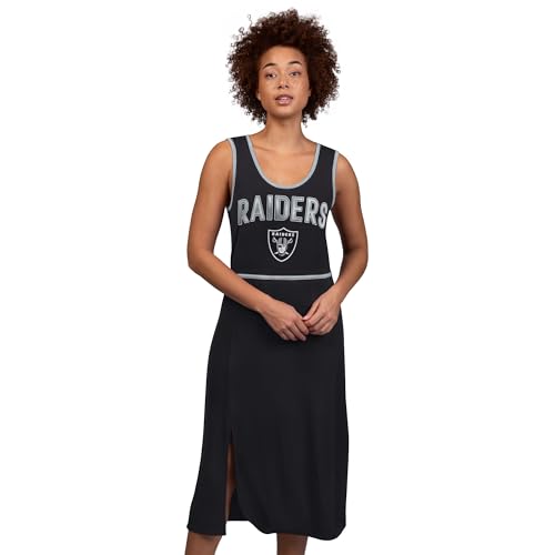 G-III Sports Women's Black Las Vegas Raiders Center Field Maxi Dress