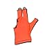 Fancyes 3-Finger Billiard Glove Left Hand, Anti-Slip Pool Cue Accessory, Black Orange