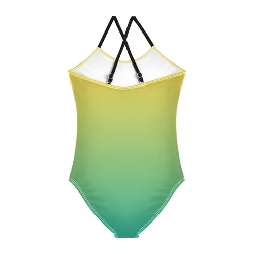 Viridity Gradient Bathing Suits for Girls Swimsuit One Piece Swimsuits Summer Beach Swimwear2