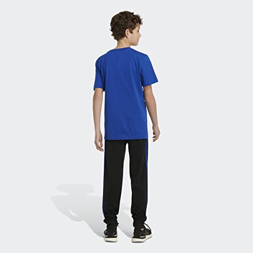 Adidas Boys' Iconic Tricot Jogger Pants, Black With Collegiate Royal, Large (14/16) #TOP5