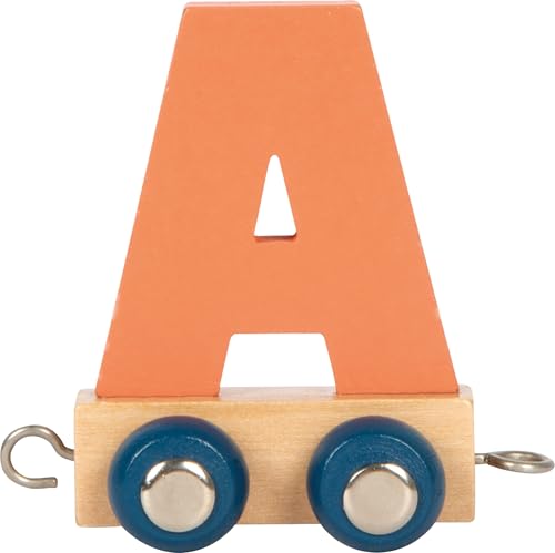 small foot Tren de letras Polar A, de madera, tren combinable individualmente, para decorar y regalar, 12571