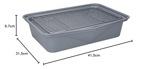 Bandeja apilable MasterClass Smart Ceramic para evitar comida pegada y hornos sucios por salpicaduras 4