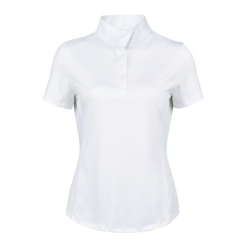 Dublin Ria Short Sleeve Competition Shirt, White, Ladies Small