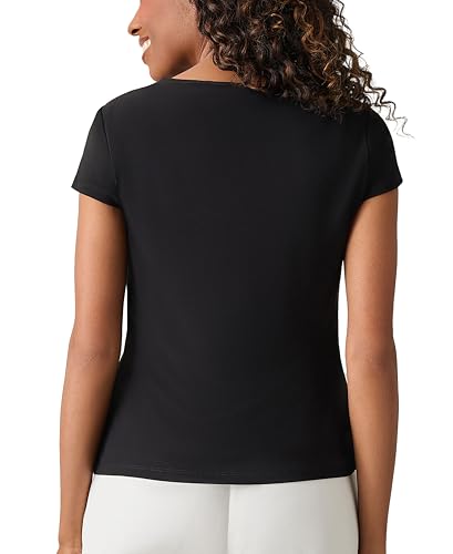 Image of Kasper Women's Cap Sleeve, Cowl-Neck Jersey Top