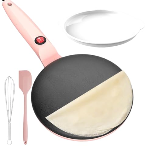 Máquina Para Hacer Crepes Eléctrica - Máquina Para Hacer Crepes Antiadherente De 7,8 Pulgadas, Control Automático De Temperatura | Olla Eléctrica Instantánea Para Y Panqueques Para Desayuno, Co