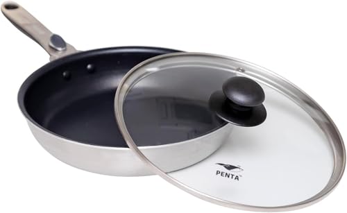 王様フライパンPENTA(ペンタ2.0) 24cm 浅型 蓋セット ブラックノワール 日本製 10年保証 PFOA PFOSフリー ガス火 IH 取っ手が取れる オーブン対応 安全 安心 健康 焦げ付かない こびりつかない 焦げない くっつかない 長持ち