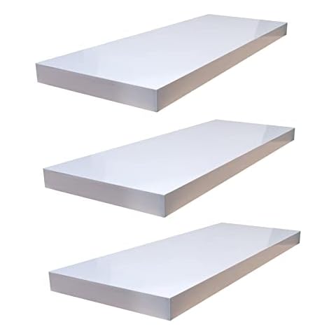 Roseley Set of 3 High Gloss Floating Shelves Cover