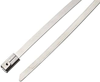 South Main Hardware 888110 100-Pack 14 inch Stainless Steel, 200-lb Test tainless Steel Cable Ties, 14-Inch, 100 Pieces