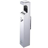 Freistehender Aschenbecher, abschließbarer Wand-Aschenbecher aus Metall, Wand-Aschenbecher für den...