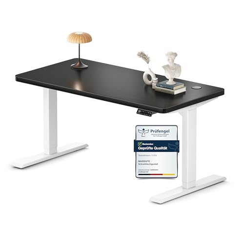 MAIDeSITe Höhenverstellbarer Schreibtisch (140x70cm), Höhenverstellbar Stehtisch Elektrisch, Energieeffizient‌ Flüsterleiser Dualmotor Traglast 160kg Mit Kollisionsschutz Funktion - S2 Pro 1