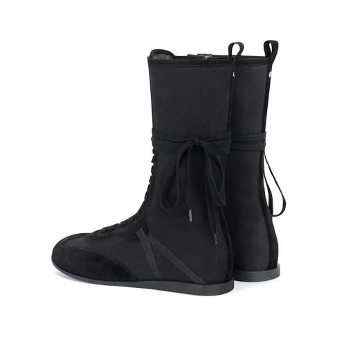 Womens Lace Up Sport Boots Fashion High Top Sneakers Casual Athletic Streetwear Shoes4