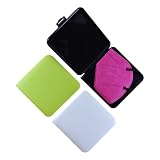  Cussi - 3x MaskCase, estuches cuadrados para guardar mascarillas (VERDE MANZANA, NEGRO, BLANCO)