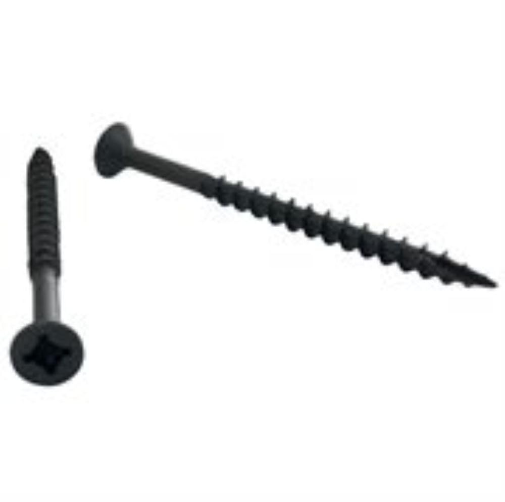 Cabentry Brand Wood Screws Round Washer Head Phillips Square Drive #8 3/4 Inch Deep Thread Sharp Point Black Phosphate Finish 100 Pack