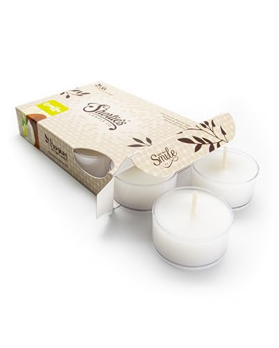 Coconut Lime Verbena Premium Tealight Candles - Highly Scented with Essential & Natural Oils - 6 White Tea Lights - Beautiful Candlelight - Made in The USA - Fruit & Berry Collection