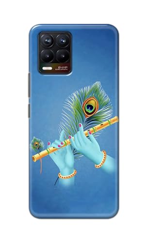Image of PRINTFIDAA Printed Hard Back Cover Case for Realme 8 4G | Realme 8 Pro 4G Back Cover (Flute in Krishna Hands) -112
