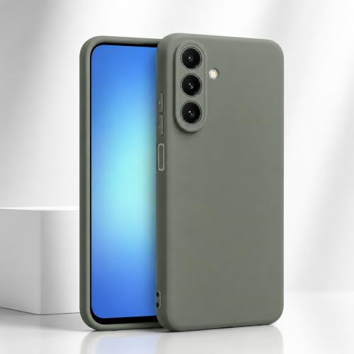 Image of FIRST MART Matte Silicone Back Cover for Samsung Galaxy A17 - Green