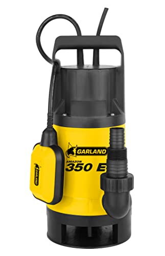 GARLAND AMAZON 350E-V20 - Bomba sumergible aguas sucias - Polipropileno, 550 W, 5,2 kg de peso. Altura máx. de impulsión 6,5 m, caudal máx. 15.000 l/h. Diámetro máx. de sólidos 30 mm. Sumergible 7m Cover