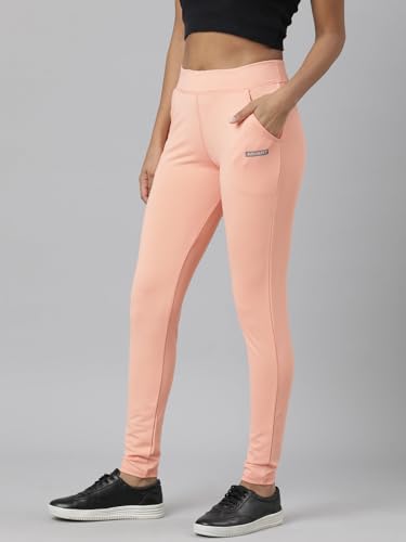 Image of SHOWOFFFF Women Solid Sports Track Pants | Nylon Trackpant for Womens | Mid-Rise Regular Fit Regular Length Track Pants for Women's
