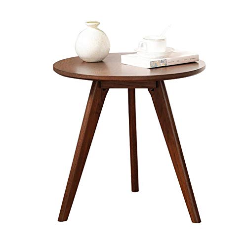 Telephone Table, Side Table,Small Round Table,Living Room Sofa Side Table,Snack Table,Terrace Coffee Table,Telephone Table,2 Sizes,2 Colors(Color:Walnut Color,Size:19.681