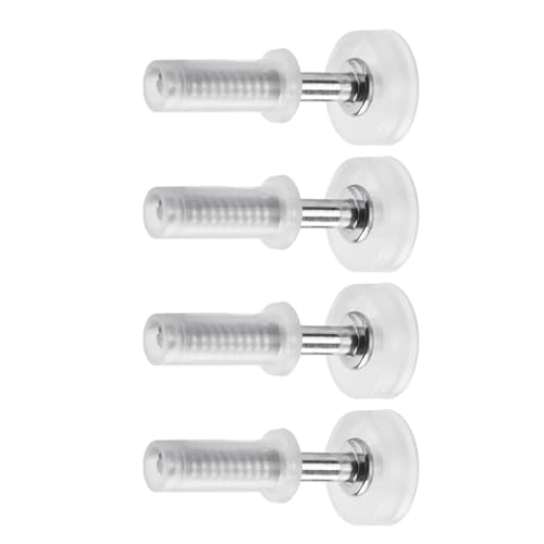 Kit de herrajes para puerta plegable bi-fold, 12 piezas, guía superior para gabinete, ruedas plásticas plateadas blancas miniatura 5