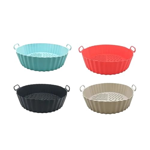 Moule silicone pour friteuse à air plat rond gris compatible micro-ondes