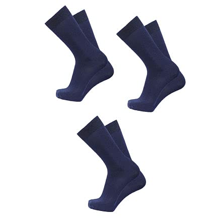 Image of Calf Length Full High Pure Cotton Plain Solid Color Formal Socks For Men and Boys - Pack of Pairs Free Size
