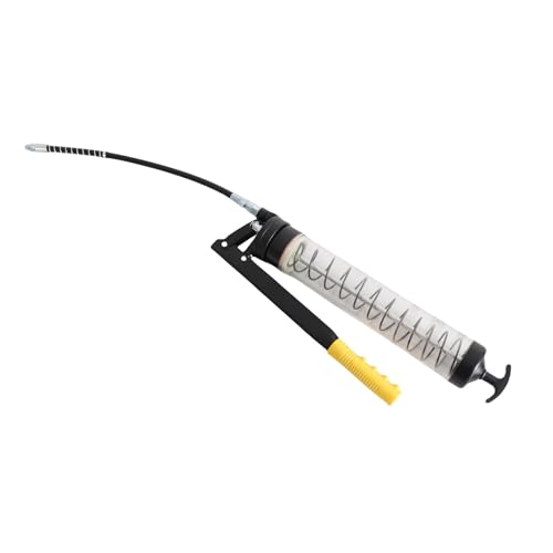 ACOGEDO Tubo Transparente Visible de Grasa de 6000 PSI, Accesorio Portátil para Herramientas de Automóvil, Pistola de Engrase Que Ahorra Mano de Obra, Pistola de Engrase de 6000 PSI, Acoplador de
