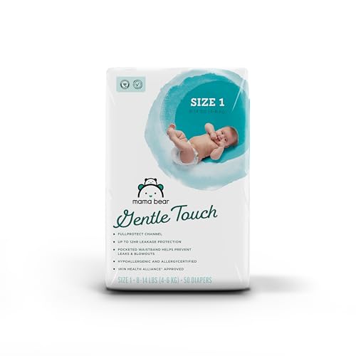 Product Image of the Amazon Brand - Mama Bear Gentle Touch Diapers, Size 1, 50 Count