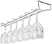 Price comparison product image 123 Life Wine Glass Holder, Wine Cup Rack -14-inch Wine Glass Rack -Stainless Steel Chrome Under Cabinet Wine Rack Glass Holder - Air Drying System Freestanding Wine Cup Display Stand