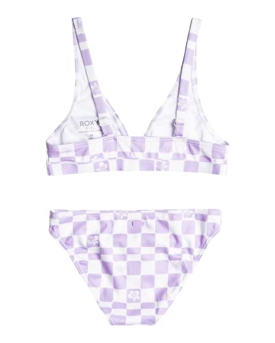 Roxy Girls' Magical Waves Elongated Swimsuit Set, Purple Rose Flower Box 2312
