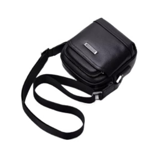 Rectangle Crossbody Messenger Bag, Leather, Vintage Business Sport Travel Shoulder Bag, Waterproof, Multifunctional, for Men