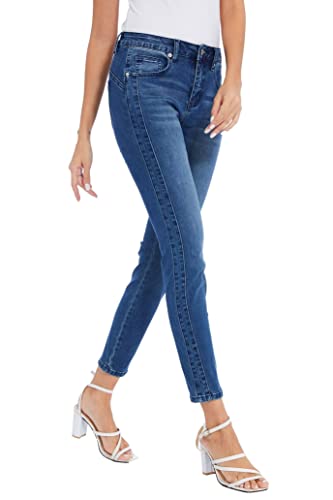 s.lemon Mujer Elástica Tiro Medio Vaqueros Slim Jeans Skinny S Cover