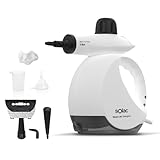 Solac - Limpiador a Vapor de Mano Steam Jet 1200W| Vaporeta 3 Bar |30g/min| 175ml con deposito gel hidroalcohólico |Multiusos Tapicería de Coche, Sofá