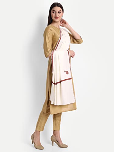 Zamour Kashmiri Indian Sozni Embroidery Pashmina Wool Shawl Scarf for Women2