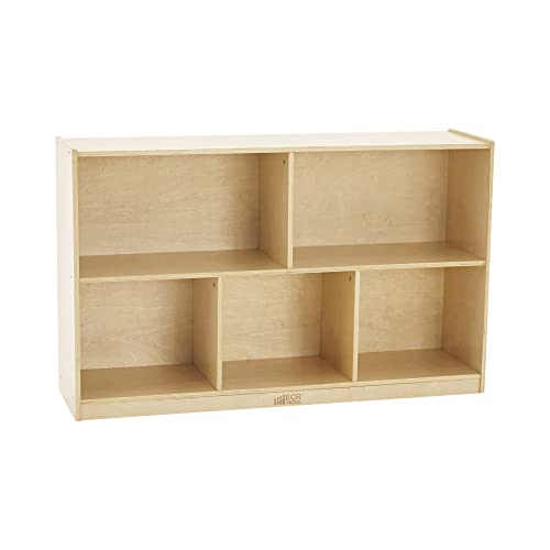 ECR4Kids - ELR-0420 Birch 5-Section School Classroom Storage Cabinet with Casters, Natural, 30 H
