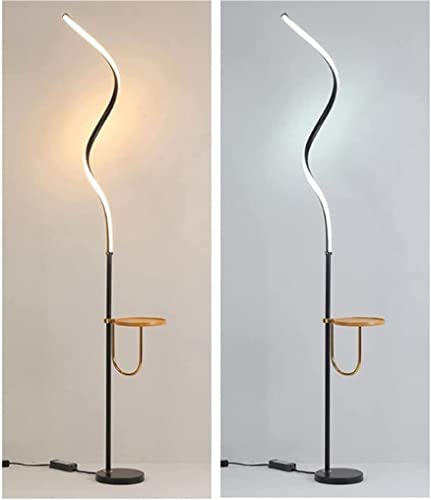 Luz de lectura de pie estilo nórdico con iluminación cálida y diseño elegante 3